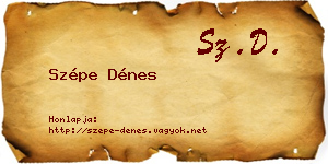 Szépe Dénes névjegykártya